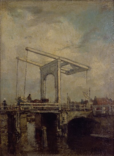 A Drawbridge in a Dutch Town, 1875 by Jacob Henricus or Hendricus Maris