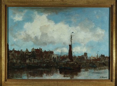 A View of Amsterdam by Jacob Henricus or Hendricus Maris