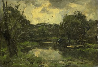 Landscape with Barge by Jacob Henricus or Hendricus Maris