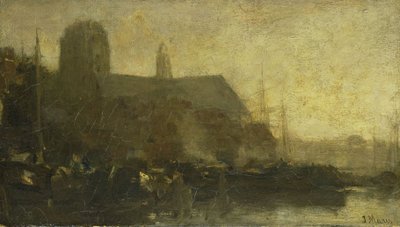 Ships in the Port of Dordrecht by Jacob Henricus or Hendricus Maris