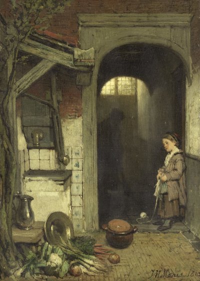 Small Courtyard by Jacob Henricus or Hendricus Maris