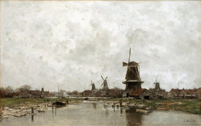 The Five Windmills by Jacob Henricus or Hendricus Maris