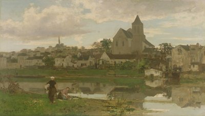 View of Montigny-sur-Loing by Jacob Henricus or Hendricus Maris