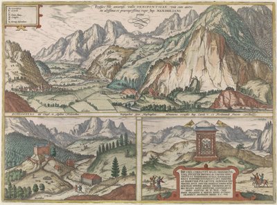 Three Views in and Around the Inn Valley in Austria, with the Alps in the Background by Jacob Hoefnagel (possibly)