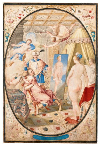Apelles painting Campaspe, the Mistress of Alexander the Great by Jacob Hoefnagel