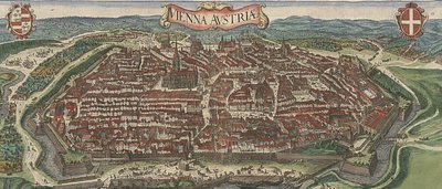 Birds-eye View of Vienna from North by Jacob Hoefnagel