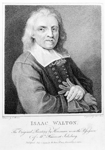 Portrait of Isaac Walton (1593-1683) engraved by Marino Bovi by Jacob Huysmans