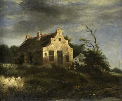 Farm in a Wooded Dune Landscape by Jacob Isaacksz van Ruisdael (school of)