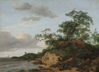 Dunes by the Sea by Jacob Isaaksz. or Isaacksz. van Ruisdael