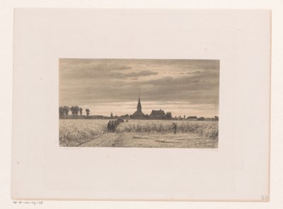 Funeral Procession in a Cornfield by Jacob Jan van der Maaten