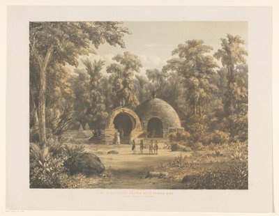 Figures in Front of Graves in Bima by Jacob Jan van der Maaten