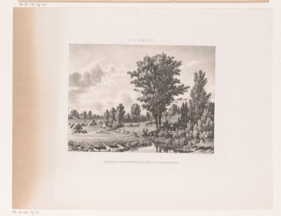 Landscape with Cows and Resting Shepherd by Jacob Jan van der Maaten