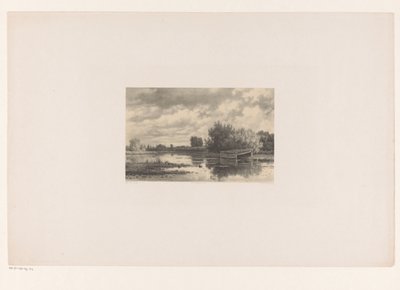 River Landscape with Hay Barn by Jacob Jan van der Maaten