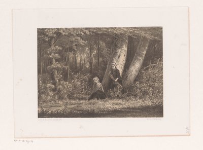 Two Girls in the Forest by Jacob Jan van der Maaten