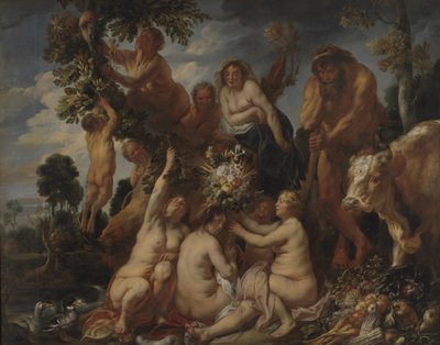 Achelous Defeated by Hercules. The Origin of the Cornucopia. (Allegory of Fruitfulness) by Jacob Jordaens
