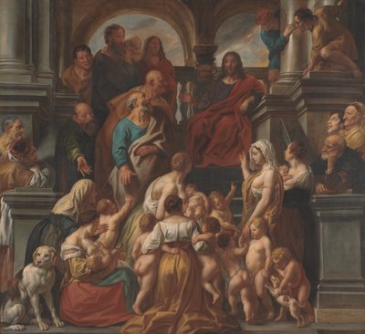 Christ Blessing Little Children. Suffer Little Children to Come unto Me by Jacob Jordaens