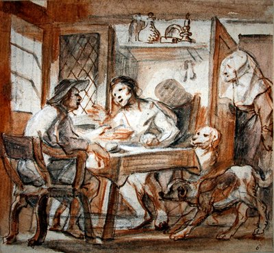 Esau selling his birthright to Jacob by Jacob Jordaens