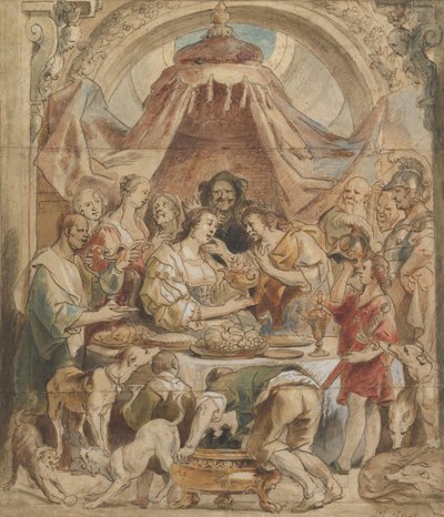 The Banquet of Anthony and Cleopatra, 17th century by Jacob Jordaens
