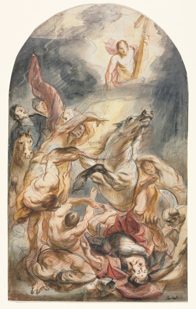 The Conversion of Saul with Christ and the Cross by Jacob Jordaens