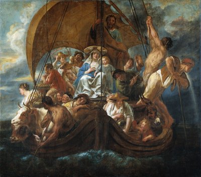 The Holy Family in a Boat, 1652 by Jacob Jordaens