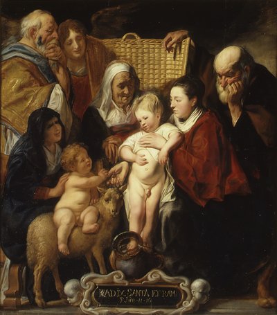 The Holy Family with Saint Anne and the Young Baptist and His Parents, early 1620s and 1650s by Jacob Jordaens