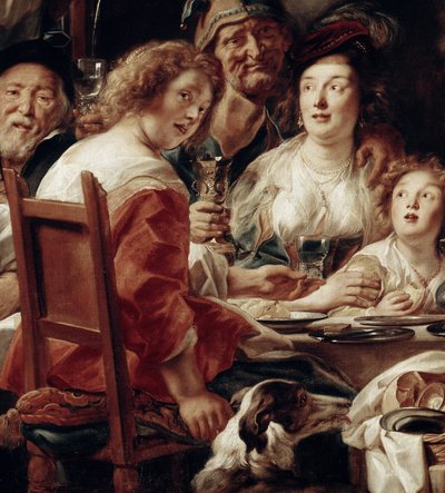 The King Drinks (detail) by Jacob Jordaens