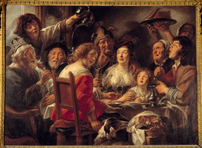 The King Drinks or the Draw of the Feve of the Epiphany by Jacob Jordaens