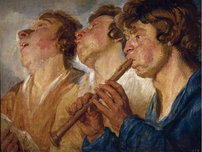 Three Buskers by Jacob Jordaens