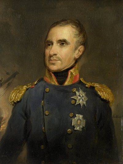 Jonkheer Theodorus Frederik van Capellen (1762-1824), Vice Admiral and Commanding Officer of the Dutch Squadron off Algiers, 1816 by Jacob Joseph Eeckhout