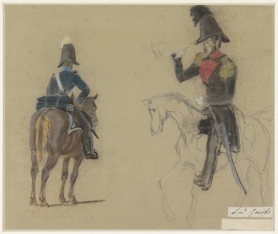 Portrait of Lieutenant Jacobs on Horseback by Jacob Joseph Eeckhout