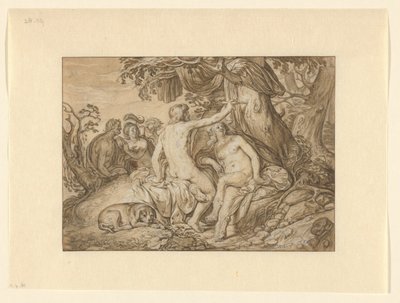 Paris and Oenone or Angelica and Medoro Carving Their Names in a Tree by Jacob Lois
