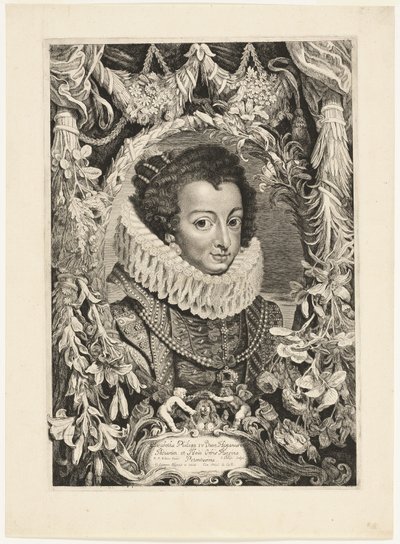 Elisabeth of Bourbon, Queen of Spain, plate 13 from Dukes of Burgundy by Jacob Louys