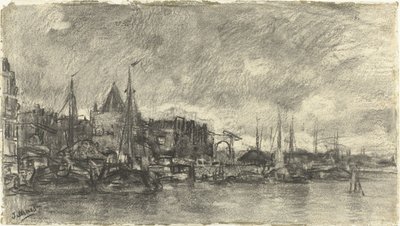The Exterior with the Schreierstoren in Amsterdam by Jacob Maris