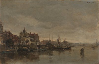 The Schreierstoren with the Bridge over the Gelderse Kade in Amsterdam by Jacob Maris