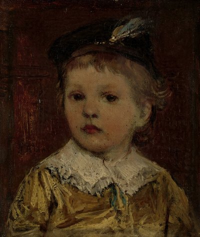 Portrait of Willem, presumably Willem Matthijs Maris Jbzn, son of Jacob Maris by Jacob Maris
