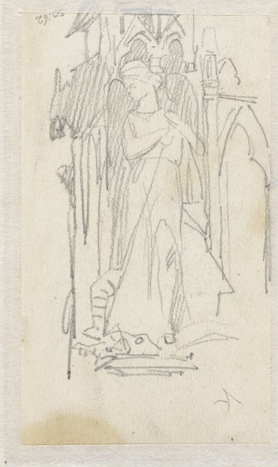Sketch of a Statue of Saint George by Jacob Maris