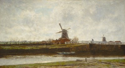 View of the Mill and Bridge on the Noordwest Buitensingel in The Hague by Jacob Maris