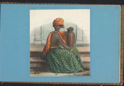 Woman in Koto Misi (Album with Drawings of Suriname, p.42(r) (50)) by Jacob Marius Adriaan Martini van Geffen