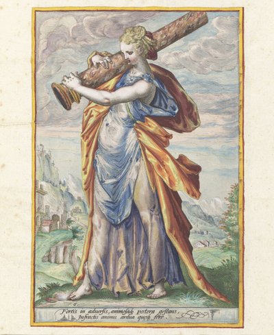 Strength (Fortitudo) by Jacob Matham (attributed to)