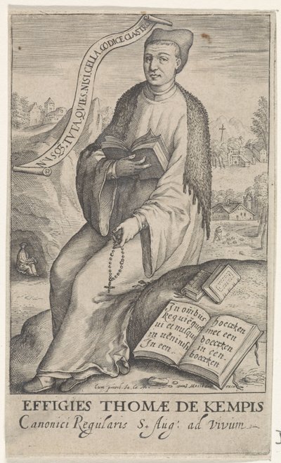 Portrait of Thomas à Kempis by Jacob Matham (attributed to)