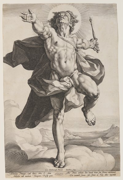 Apollo in the Clouds by Jacob Matham