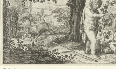 Bacchus and Ampelus by Jacob Matham
