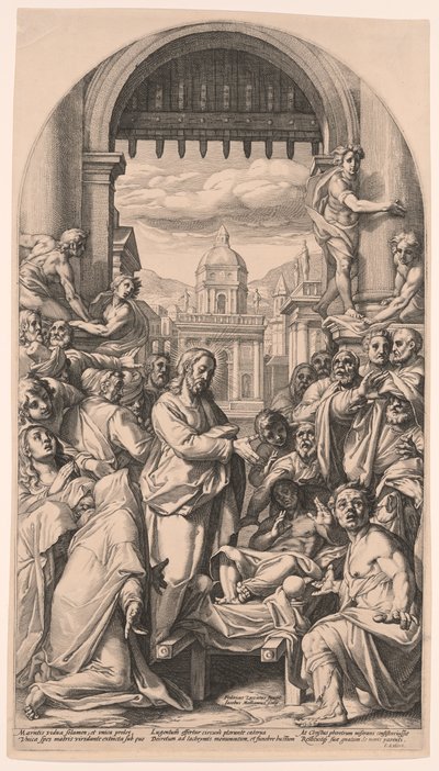 Christ Raises the Dead Son of the Widow of Nain by Jacob Matham