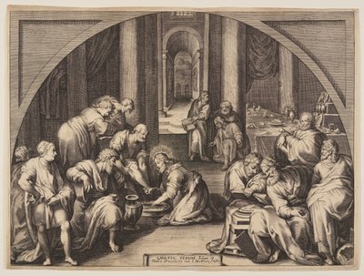 Christ Washing the Feet of the Apostles by Jacob Matham