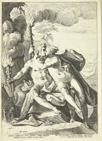 Eros and Anteros by Jacob Matham