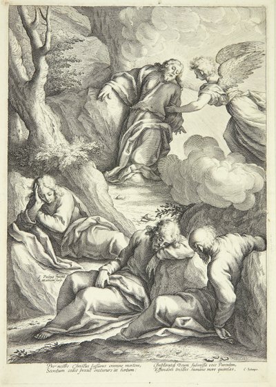 Jesus in the Garden of Gethsemane by Jacob Matham