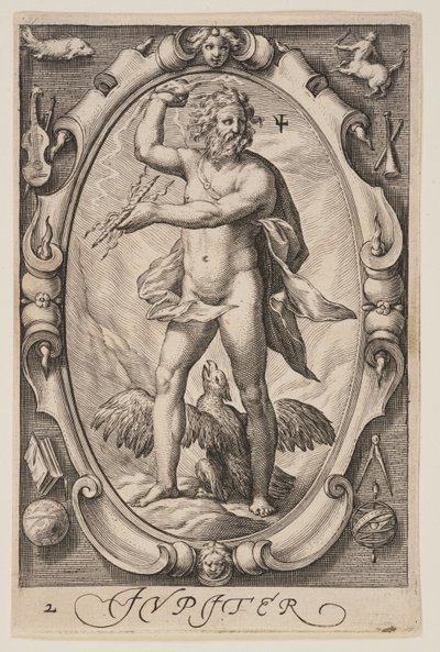 Jupiter, from The Seven Planets by Jacob Matham