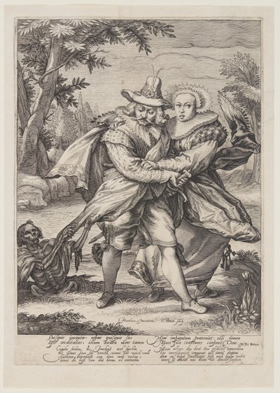 Lovers Surprised by Death by Jacob Matham