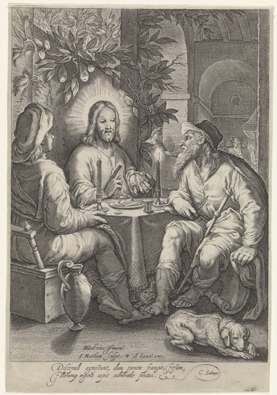 Supper at Emmaus by Jacob Matham