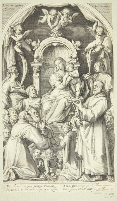 Mary and the Child with Patrons and Saints (Saint Lucia, Catherine of Alexandria, Francis of Assisi and Members of the Zuccaro Family) by Jacob Matham
